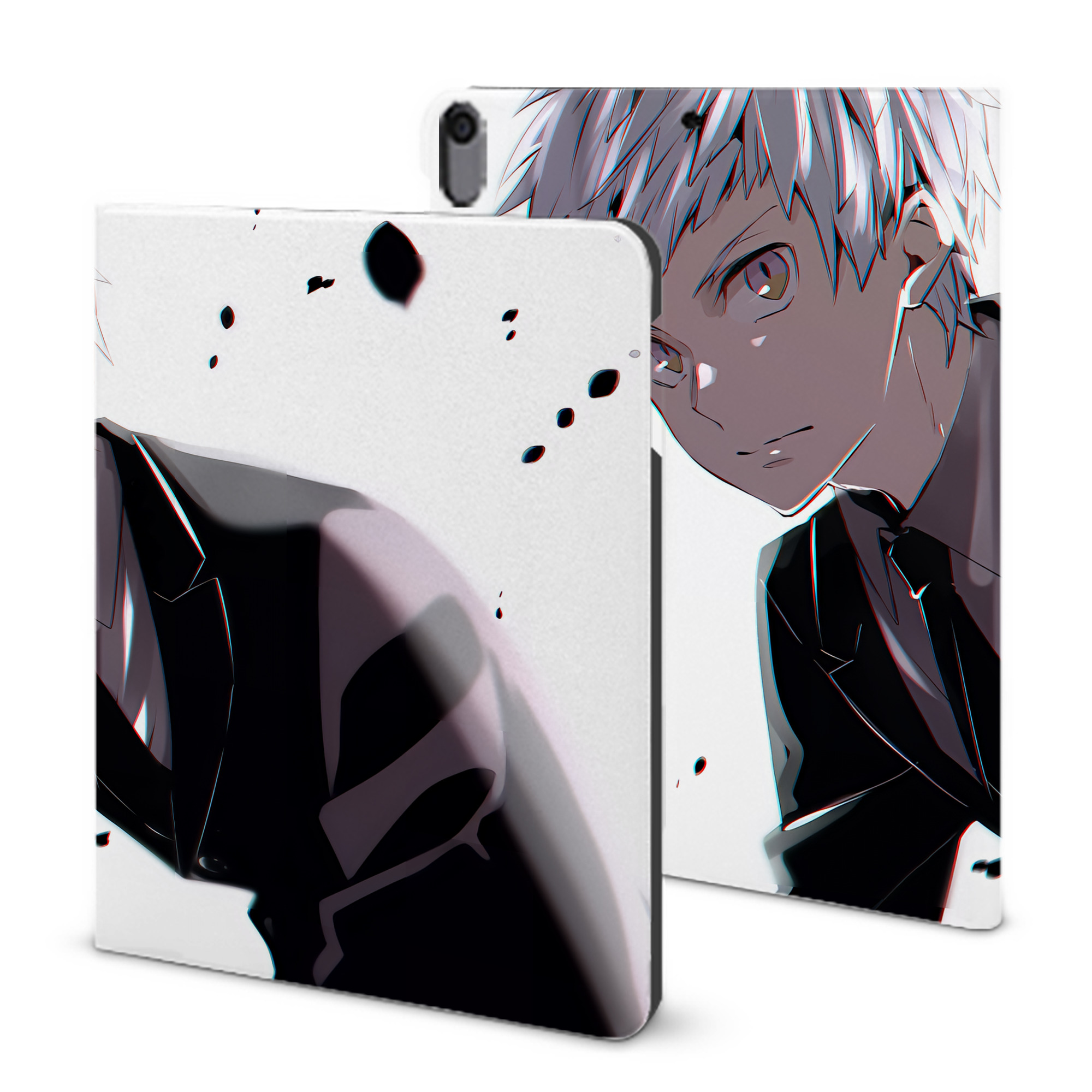 （画像用） 文豪ストレイドッグス Bungo Stray Dogs IPad ケース ブック型 PUレザー TPU 耐衝撃 軽量 薄型 ペン収納なし 全面保護 IPad 各モデル対応